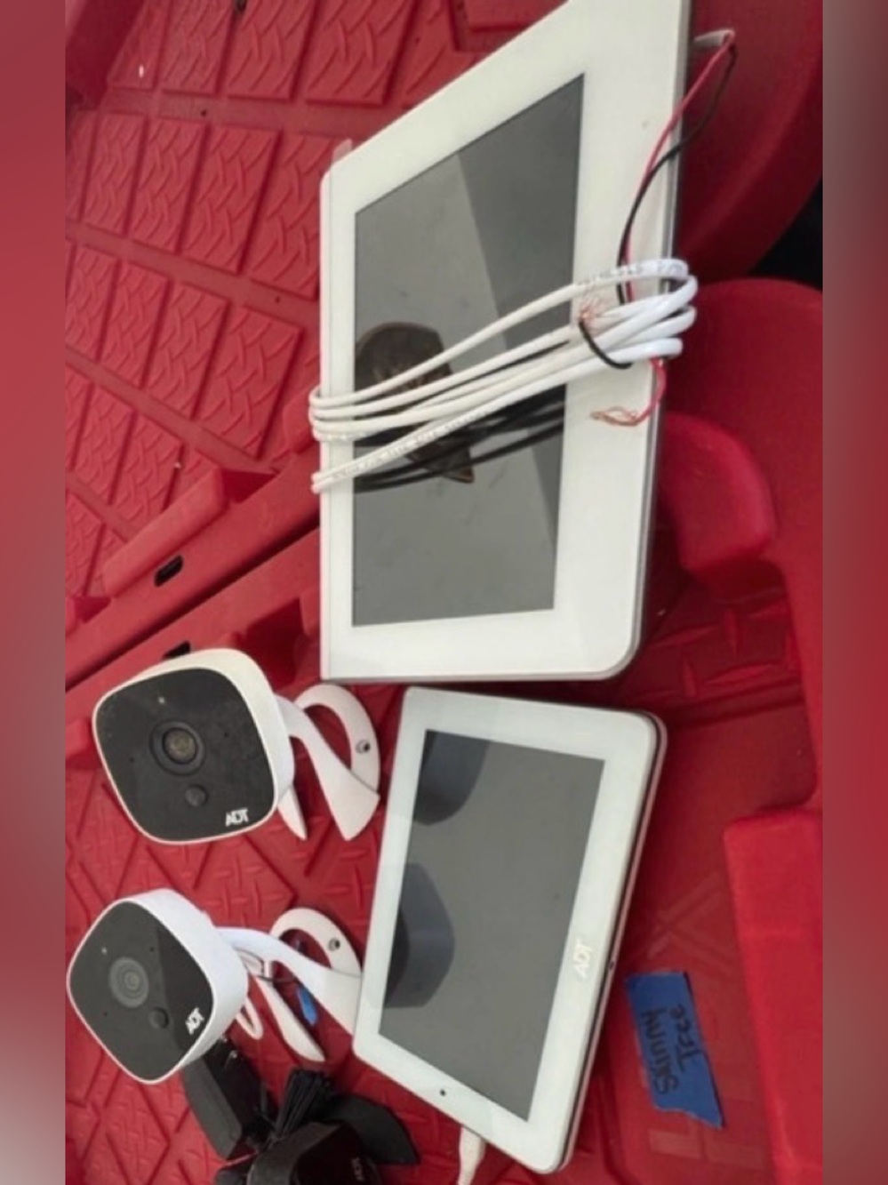 ADT White Tablet Control Displays with Matching Cameras